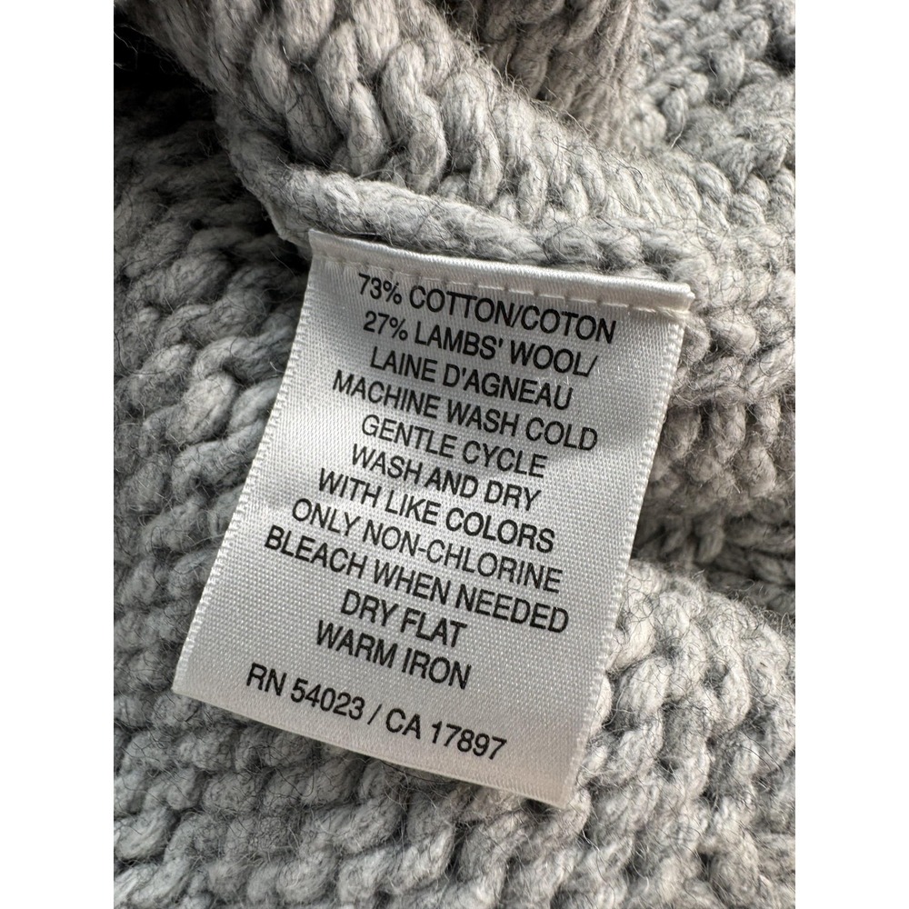 Old Navy Sweater Dress Women Gray Japan Knit Wool Cable Long Sleeve Pullover - Picture 5 of 7